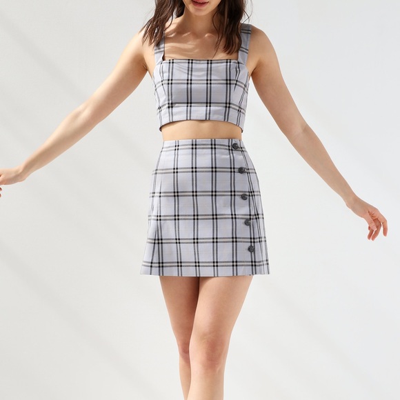Aritzia Dresses & Skirts - Sunday Best Yuri Yellow Plaid Mini Skirt Aritzia